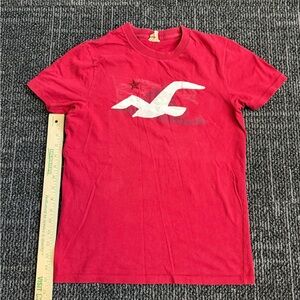 Hollister Shirt Men's Sz XS Red Crewneck Cotton HCO
